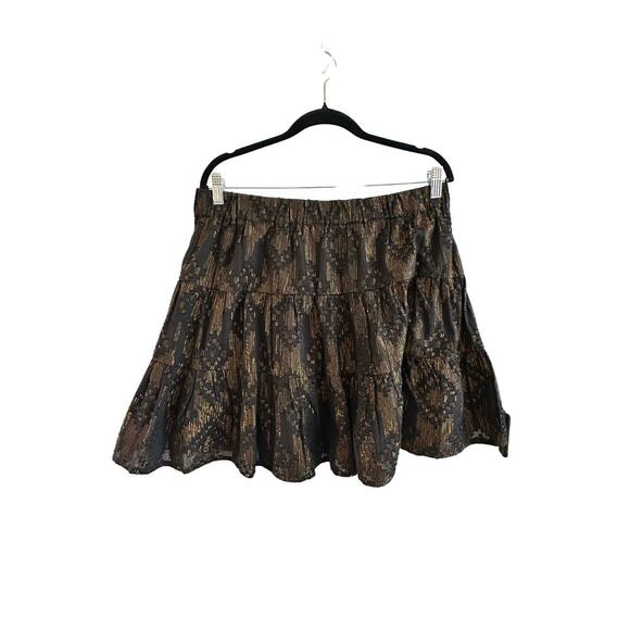 Roller Rabbit Lurex Ashton Skirt – Black & Gold Glam | Size L - Picture 5 of 8